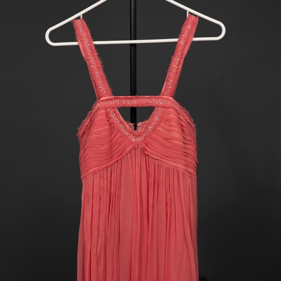 BCBG MaxAzria Summer Dress Size 4 Low Cut Pink - Picture 4 of 7